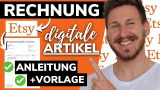 Etsy Rechnung erstellen für digitale Produkte! | ANLEITUNG | Etsy digitale Produkte verkaufen