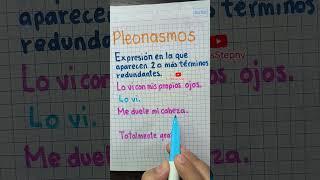 Pleonasmos #youtubeshorts #educacion #aprendizaje #shortvideo #ortografia #español #shorts #educarte