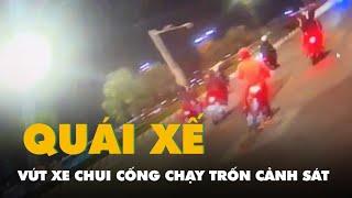 Bị cảnh sát 113 truy bắt, 'quái xế' vứt xe, chui cống chạy trốn