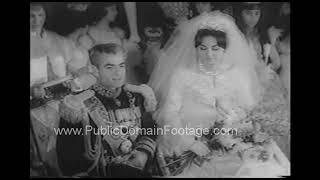 Marriage of the Shah of Iran Mohammad Reza Pahlavi to Farah Diba in 1959