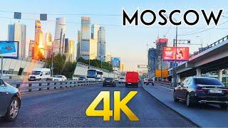 ⁴ᴷ Walking tour by car  to the business center ️"Moscow city" |Russia 