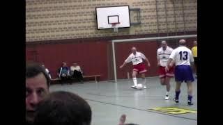 25. football indoor cup of Rheinpfalz newspaper Bad Duerkheim with Horst Eckel, Wolfgang Overath ...