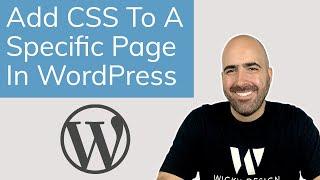 WordPress Add CSS For Specific Page