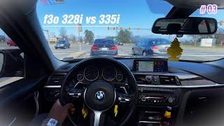 BMW F30 328I VS 335I *ALMOST CRASHED**