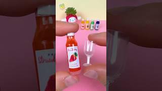 DIY juice & glass miniature주스랑 와인잔 미니어처 만들기