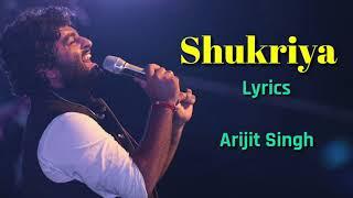 Shukriya Rendition (Lyrics) | Arijit Singh, Jubin Nautiyal, KK | Jeet Gannguli, Rashmi V | Sadak 2