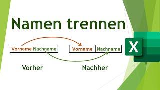 Namen in Excel trennen (Vorname und Nachname separat)