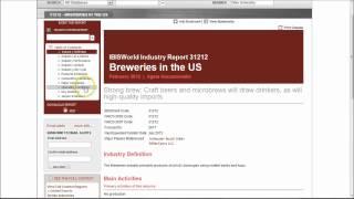 How to find market and industry research reports for the U.S. Brewing industry