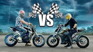 Batllo 200cc vs Superstar 200cc Drag Race @TechDaudVlogs  - PakWheels