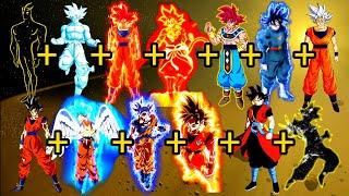 GC+GSG+SSJG Goku+MKGG+G.O.D Goku+GP Goku+MUI Goku+TUIG+SG+CC MUI Goku+GUI Goku+Xeno Goku+OG Fusion 