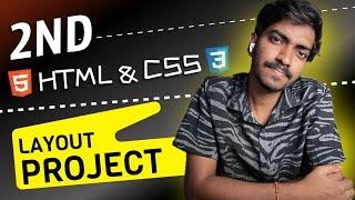 10 HTML CSS Practice  PROJECTS  Hindi  2024 | Project 2 | Basic To Advance Layout