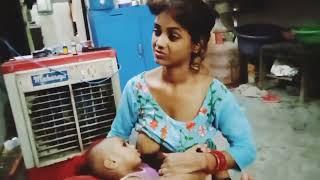 Breastfeeding Indian Village Mother New Vlog 2023 | Mom Baby breast feeding | #breastfeeding #mom