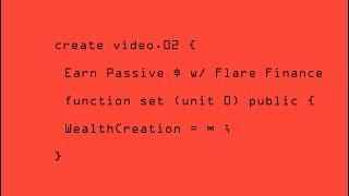 Earn Passive Income with Flare Finance