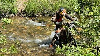 Descending a few thousand feet and ending the day with a creek crossing.