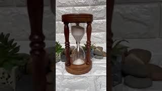 Wooden Hourglass by Brass Enclave    #handmade #brassware #wood #sandclock #sandtimer #hourglass