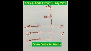 Series Diode Circuit Solution (Sedra Smith Exercise 3 4 f)