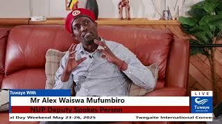 Tuwaye with NUP Deputy Spokesman Alex Waiswa Mufumbiro