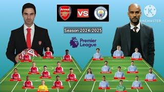 Head To Head Line Up Arsenal vs Manchester City Premier League Season 2024/2025