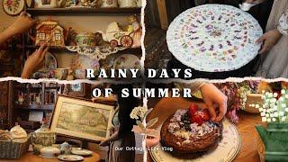 Cozy Rainy Days of Summer ️| I Made a Mosaic Table | New Old Treasures