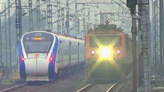  Dangerous 130 KMPH Early Morning Trains Speeding at Fastest Train Route | Vande Bharat Express