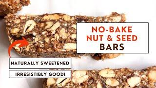 INCREDIBLE No-bake Nut & Seed Bars are a MUST-TRY!