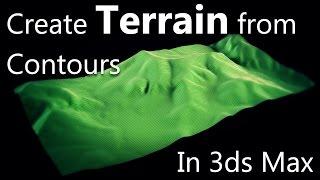 3ds max tutorial -Terrain Modeling : how to convert Autocad topography lines to 3ds MAX model