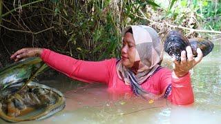 Sungai Ini Jarang Terjamah Manusia,Banyak Kerang Berukuran Monster