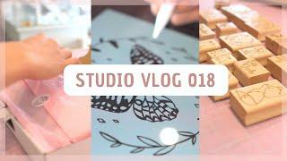 Heute mal entspannt - wir packen Bestellungen, malen und entwerfen neue Stempel - ASMR StudioVlog18