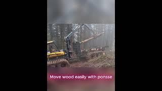 Move wood easily with ponsse  #automobile #stihl #chainsaw #logstolumber #lumberjack #wood #lumber