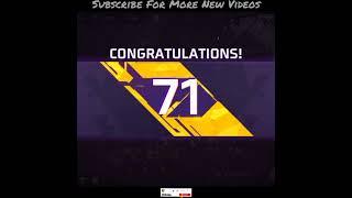 71 Level Up Reword#shorts #Rk Gaming #viral #Garena Free fire