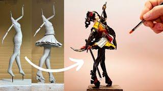 【原神】千織のフィギュアを作ってみた【Sculpture/clay figure】Genshin Impact chiori