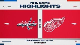 NHL Highlights | Capitals vs. Red Wings - December 29, 2024