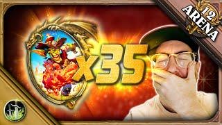 I played my Legendary 35 TIMES! - 12 Win Hearthstone Arena