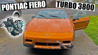 1986 Fiero GT 3800 turbo swap starts now! Pulling the old engine!