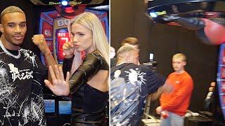 MMA FIGHTER & DANIELLA HEMSLEY'S PARTNER AKONNE WANLISS DESTROYS THE PUNCH MACHINE