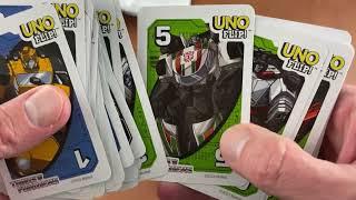 UNO Flip Transformers Card Game Unboxing