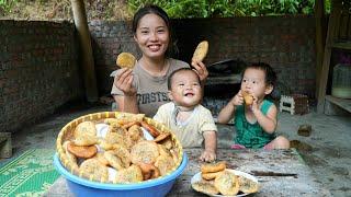 Harvest giant sugar cane to sell - make sticky rice cakes for your children to eat happily with them