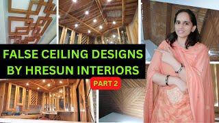 False ceiling designs by Hresun Interiors / wooden false ceiling ,veneer false ceiling part2