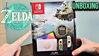 The Legend of Zelda Tears of the Kingdom Nintendo Switch OLED UNBOXING & SETUP