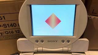 PlayStation One (PSOne) Console and Original Sony LCD Screen Booting up NTSC USA/NA 2024 June 29