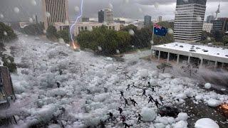 Now Canberra is in chaos! Storms and golf ball sized hail bombard Australia