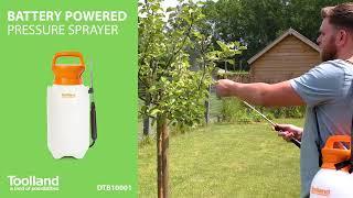 Toolland pressure sprayer - garden sprayer 8 L - pressure sprayer with rechargeable battery