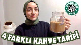 EVDEKİ MALZEMELERLE KOLAY 4 FARKLI KAHVE TARİFİ | Makinesiz Kahve Tarifleri