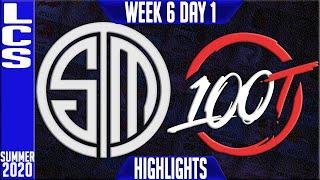 TSM vs 100 Highlights | LCS Summer 2020 W6D1 | Team Solomid vs 100 Thieves
