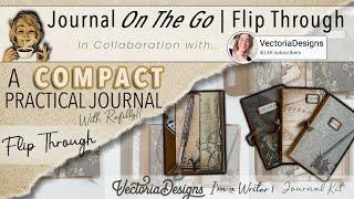 Journal On The Go! Flip Through | Compact Journal w/Refills | @vectoriadesigns I'm a Writer Kit