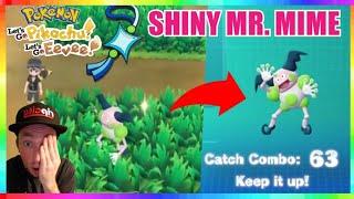 SHINY MR. MIME CATCH REACTION in Pokemon Let's Go Pikachu and Eevee!