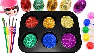 Satisfying Video l How to Get BIG Glitter FROM Magic Cup AND Rainbow Lollipop & Cutting ASMR #89