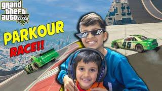 GTA 5 Online - Crazy Car Parkour Race With Kunali 