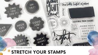 "Stretch Your Stamps" Scrapbooking Series | 01 - Solid Stamps