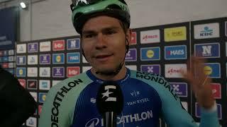 Stefan Bissegger - Interview at the start - Omloop Het Nieuwsblad 2025